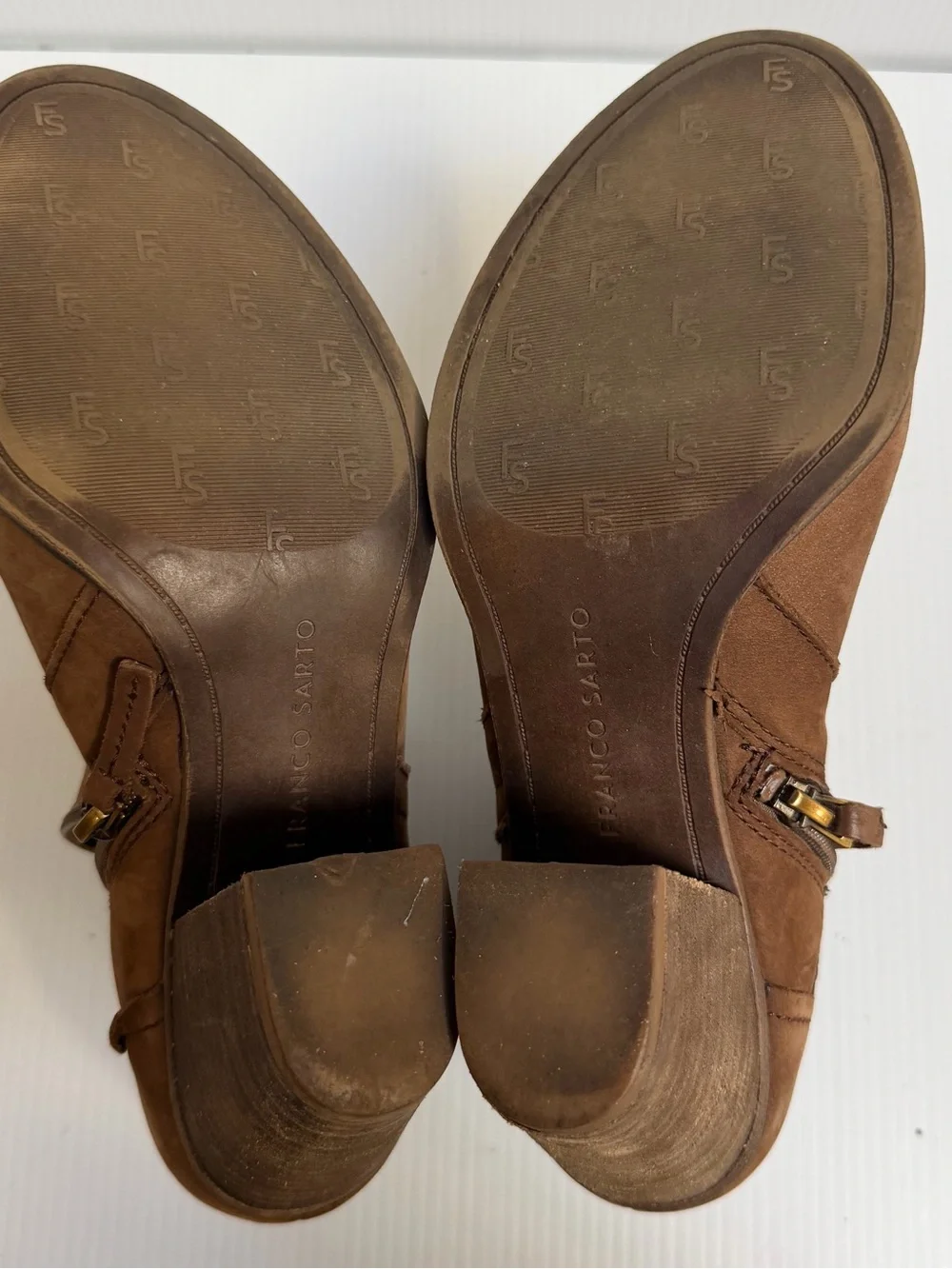 Brown Suede Women's Ankle Boots with Strap